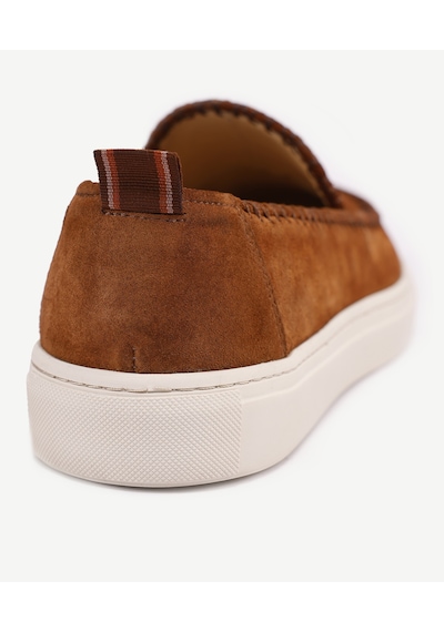Yargıcı Saraç Detaylı Deri Loafer Kahverengi