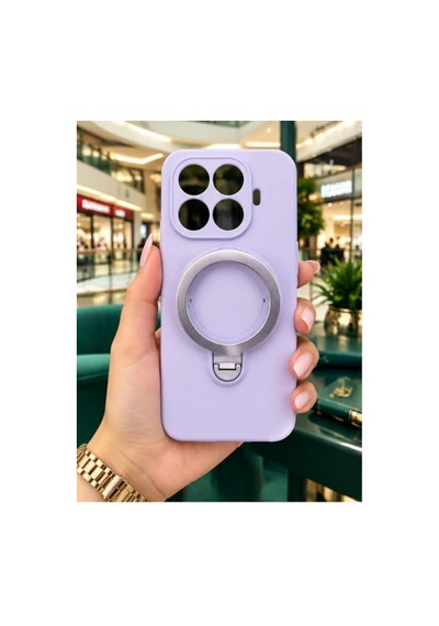 Mi 15 T Pro İle Uyumlu 360 Derece Dönebilen Kalın Metal Magsafe Halka Stantlı İçi Kadife Korumalı Ultra Lüx Premium Silikon Kılıf Lila Mi 15 T Pro İle Uyumlu 360 Derece Dönebilen Kalın Metal Magsafe Halka Stantlı İçi Kadife Korumalı Ultra Lüx Premium Silikon Kılıf Lila