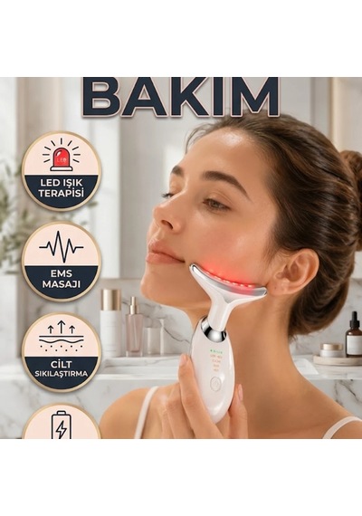 7 Seviyeli Led Işık Terapili Yüz Ve Boyun Bakım Cihazı Usb Şarjlı