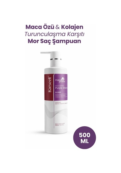 Maca Özlü Blonde Turunculaşma Karşıtı Purple Mor Şampuan 500 Ml - 754549605 Boyalı / Röfleli