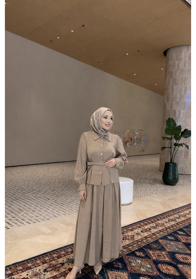 Riella Butik Cherny Etekli Takım Vizon