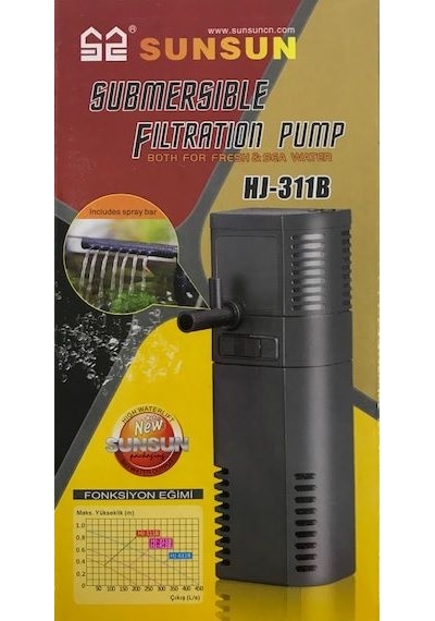 Sunsun Hj-311B Akvaryum Filtresi 300L/H 2W