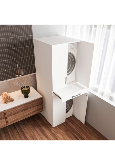 Çamaşır Makinesi Dolabı Kurutma Makinesi Dolabı %100 Mdf Beyaz Çamaşır Makinesi Dolabı Kurutma Makinesi Dolabı %100 Mdf Beyaz