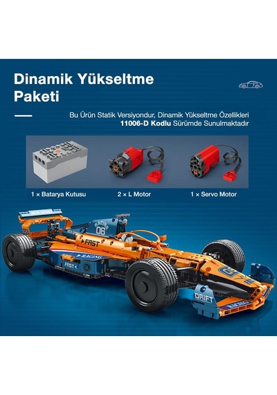 Reobrix Technic 11006 Mclaren Formula F1 Araba Yaratıcı Yapı Blok Seti Building Blocks - 928 Parça
