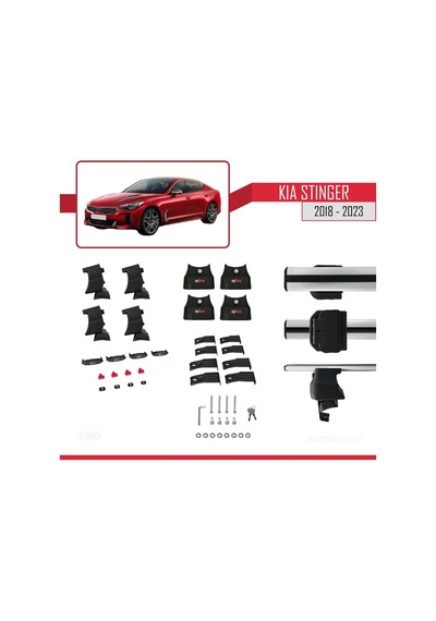 Kia Stinger 2018-2023 Arası İle Uyumlu Ace-4 Ara Atkı Tavan Barı Gri