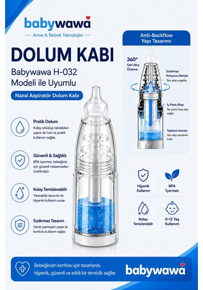 Babywawa H-032 Burun Aspiratörü Uyumlu Dolum Kabı Hazne