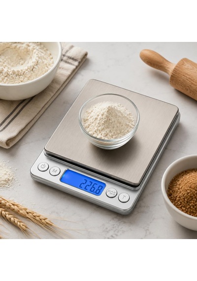 Tr Dijital Mutfak Terazisi 3 Kg, 0.1 Gr Hassas Tartım, Paslanmaz Çelik Yüzeyli, Lcd Ekranlı, Dara Fonksiyonlu Hassas Diğer