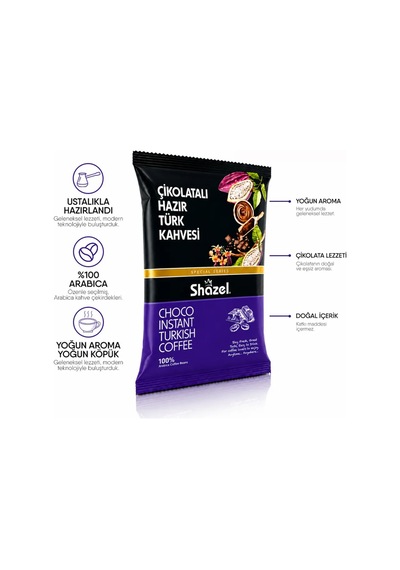 Shazel Hazır Çikolatalı Türk Kahvesi 100 Gr 2'li Paket