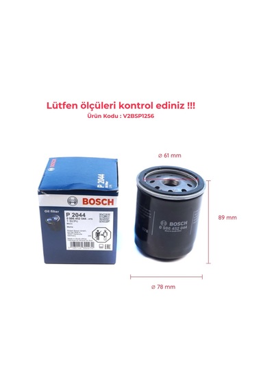 Bosch P2044 Yağ Filtre Suzuki Swift Vitara Sj Baleno Vitara İçin Standart