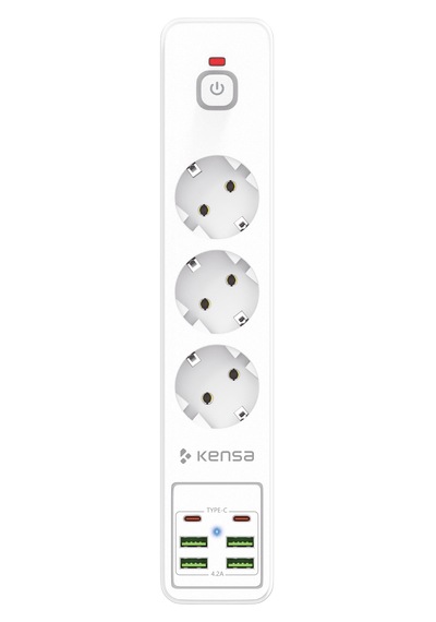 Akım Korumalı Priz 3'lü 4x Usb-a + 2x Usb-c 2 Metre Kablo 0 - 2 M
