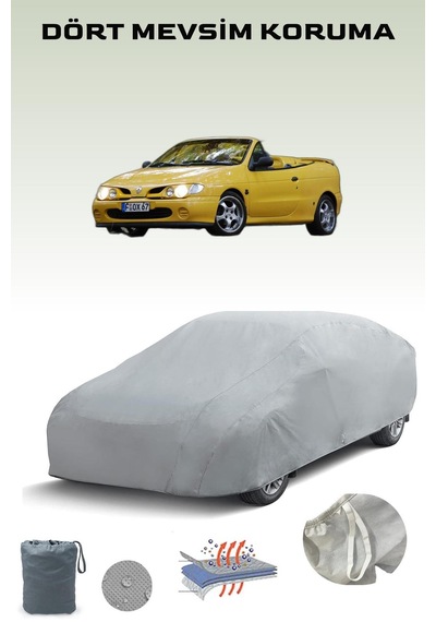 Renault Megane 1 Cabriolet Uyumlu Araba Brandası, Oto Branda, Araba Çadırı, Su-güneş Geçirmez Gri