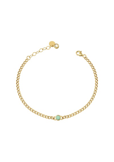 Debora Jewelry 14 Ayar Altın Yeşil Kuvars Taşlı Bileklik