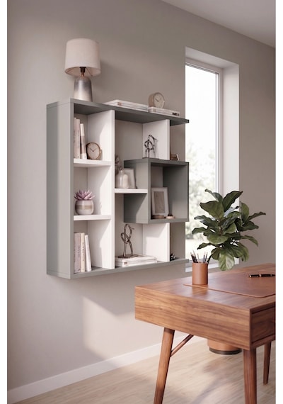 Reyo Enda Home Yegane Duvar Rafı, Duvar Kitaplığı, Dekoratif Kitaplık, Modern Kitaplık Beyaz - Antrasit Reyo Enda Home Yegane Duvar Rafı, Duvar Kitaplığı, Dekoratif Kitaplık, Modern Kitaplık Beyaz - Antrasit