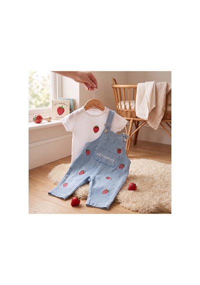 Altıntaş Baby Çilek Nakış Örme Kot Kumaş Salopet Ve Çilek Baskılı Tshirt 2'li Takım Kırmızı Beyaz Mavi Kırmızı Beyaz Mavi Altıntaş Baby Çilek Nakış Örme Kot Kumaş Salopet Ve Çilek Baskılı Tshirt 2'li Takım Kırmızı Beyaz Mavi Kırmızı Beyaz Mavi