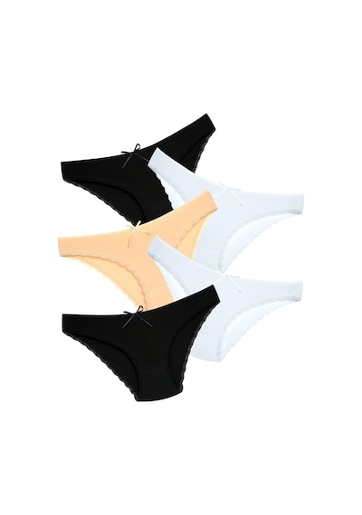 New Lilla 1101 Bikini Kadın T. Dantelli Külot Paketi (555344035) Çok Renkli