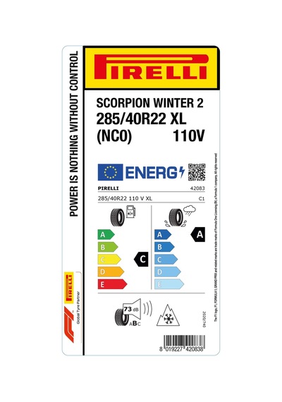 Pirelli 285/40 R22 110v XL Scorpion Winter 2 Nc0 Oto Kış Lastiği Üretim: 2026