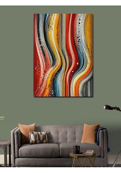 Kanvas Tablo Renkli Soyut Dalgalanma 70cmx100cm