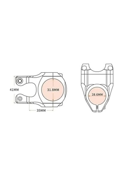 Lunje Bisiklet Boğazı 31.8mm Siyah - Kırmızı