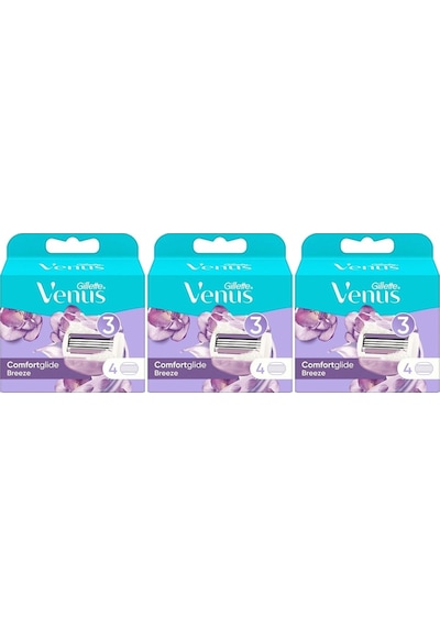 Gillette Venus Comfortglide Breeze 12 Li Yedek Başlık 4x3