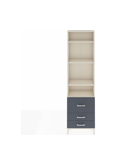 Arges Dolap 4 Raflı 3 Çekmeceli 60x30x221 Aytaşı-antrasit Aytaşı