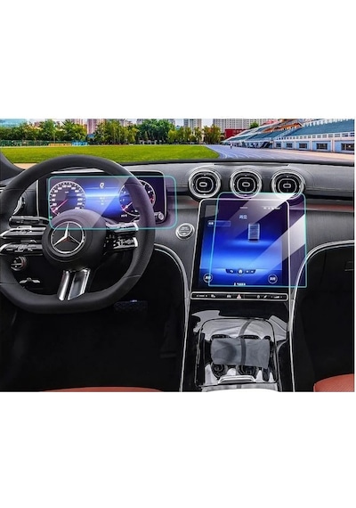 Mercedes S500 Navigasyon Ve Dijital Gösterge Uyumlu Ekran Koruyucu 2024
