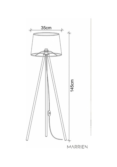 Woody Tripod Palace Zemin Lambaderi, Kumaş Başlıklı Ayaklı Lamba Ve Salon Oturma Odası Aydınlatması - Modern Dekoratif Yer Lambası Diğer