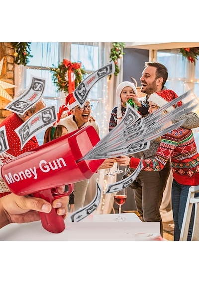 1 Pcs Vıp Qualıty Automatıc Money Throwıng Gun Vıp Otomatik Para Fırlatma Tabancası Yılbaşı Oyunları