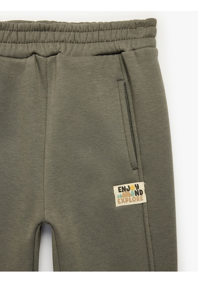 Koton Şardonlu Oversize Balon Form Jogger Eşofman Altı Antrasit 7wmb40016tk