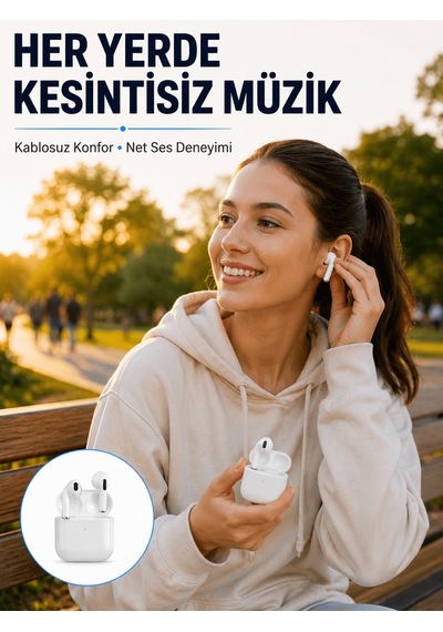 Bluetooth Kulaklık Beyaz Çağrı Cevaplama Dokunmatik Kontrol Kablosuz Yeni Nesil Sivri Mor Melanj