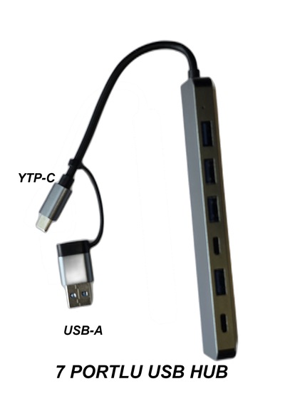 Usb 3.0 Type-c Çoğaltıcı Hub Alüminyum Çoklayıcı Dönüştürücü Typ-c Yuvalı
