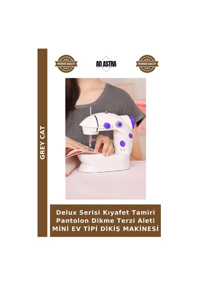 Delux Serisi Kıyafet Tamiri Pantolon Dikme Terzi Aleti Mini Ev Tipi Dikiş Makinesi
