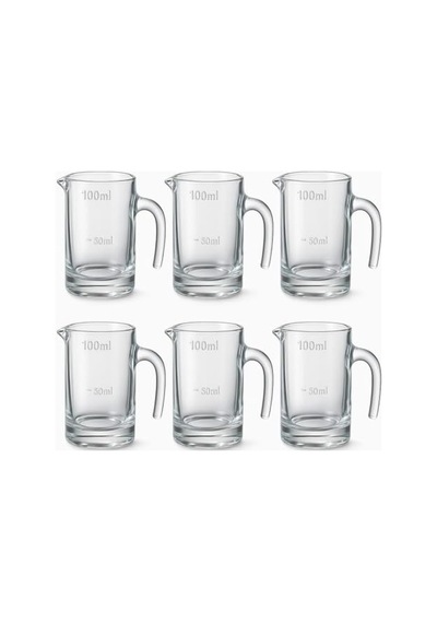 6'li Cam Sosluk Seti 100 Ml Ölçekli Kulplu Sos Kabı, Şeffaf Mini Ölçü Bardağı, Kahvaltı, Tatlı Ve Mutfak Diğer
