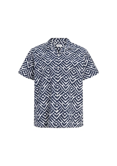 Jack & Jones Büyük Beden Resort Yaka Kisa Kollu Gömlek - Milo - 12290786 Sky Captain