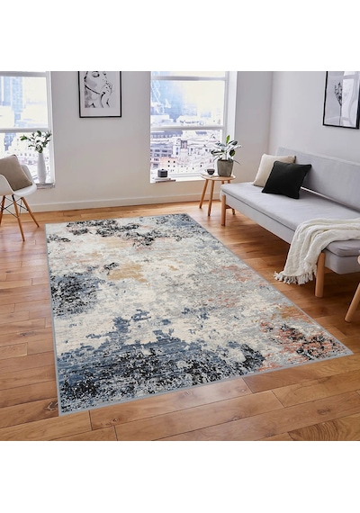 Rovigo Home Dijital Baskı Yıkanabilir Kaymaz Taban Salon Halısı  RVG1816 Çok Renkli