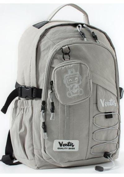 Ventis Cüzdanlı Unisex Okul Çantası Lise Ortaokul Günlük Sırt Çantası 43 30 Cm Vnt9-b Gri