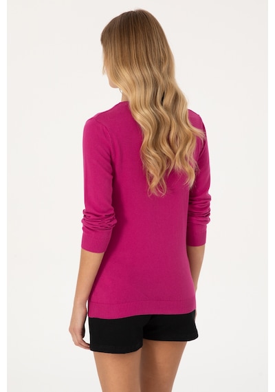 U.S. Polo Assn. U.s. Polo Assn. Kadın Kazak /triko 50313590-vr252 Fusya Melanj
