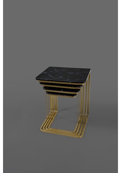 Veys Yaldızlı Vegas Zigon Sehpa - Tekersiz (541593851)