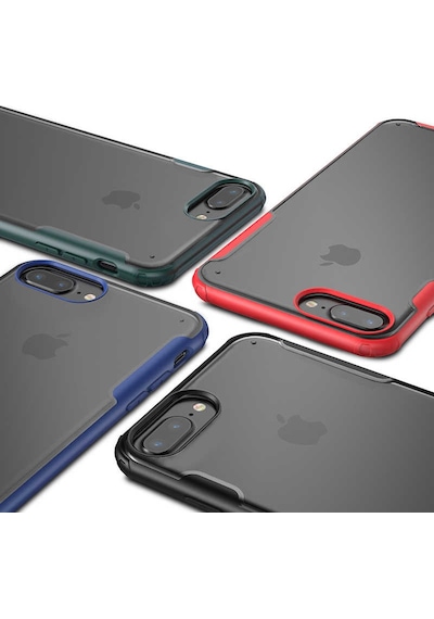 Apple Uyumlu iPhone 7 Plus Kılıf Zore Volks Kapak Siyah