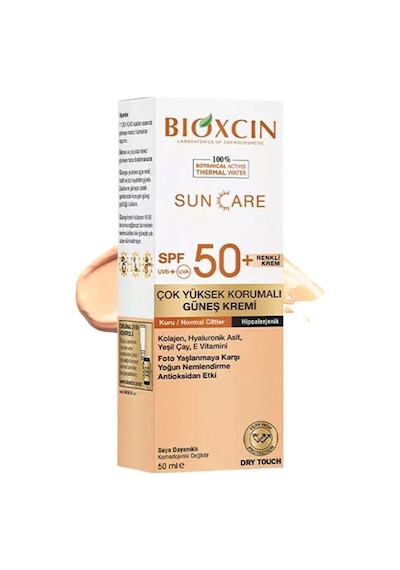 Bioxcin Sun Care Kuru Ciltler Için Spf 50+ 50 Ml Renkli Güneş Kremi Bxc101