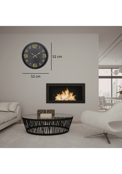 Siyah Gold Rakamlı 52 X 52 Cm Duvar Saati Diğer