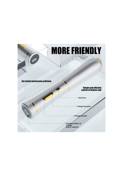 Mast P40 Pmu Gümüş 2.5 Mm Stroke Kablosuz Kalıcı Makyaj Makinesi
