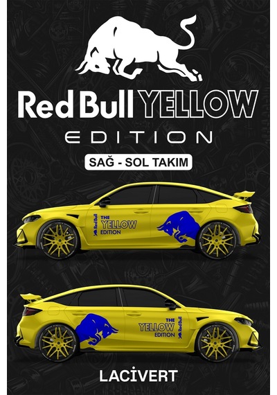 Red Bull Yellow Edıtıon Sticker - Yan Gövde Kaplama Seti Lacivert - 864812519