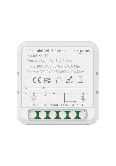 Tekli Wi-fi Akıllı Anahtar 16a 220v Röle Tek Çıkışlı Işık Şalteri Röle Modülü Mobil Uygulama Standart
