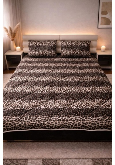 Leopar Wellsoft 195x215 Cm Çift Kişilik Yorgan Takımı Çok Renkli