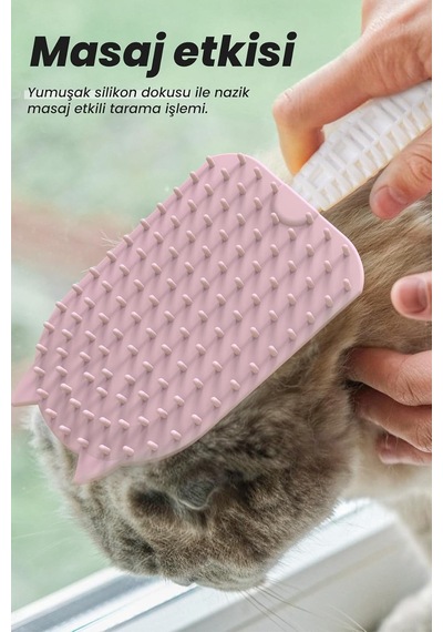 Silikon Kedi Köpek Tarağı Tüy Toplayıcı Tarak Kısa Tüylü Kediler İçin Tüy Toplama Fırçası Tarak Tek Renk 97385116