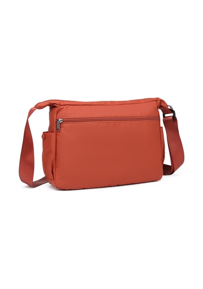 Smart Bags Hafif Kumaş Orta Boy Çok Cepli Kadın Postacı Çapraz Çanta Kiremit