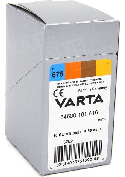 675 Numara İşitme Cihaz Pili 1,45 V 30 Adet 5 Paket