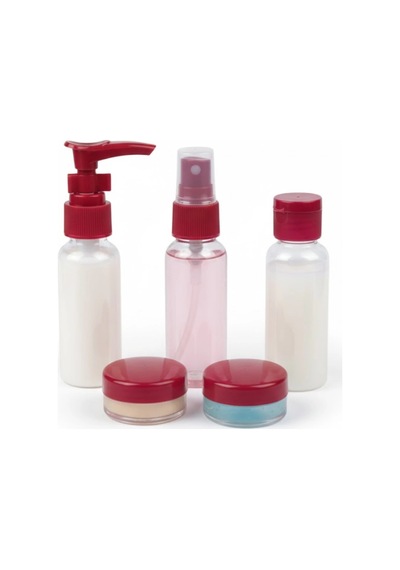 Hubrendy Tekno 5 Li Seyahat Boy Kozmetik Şişe Seti 30 Ml Çantalı Organizer