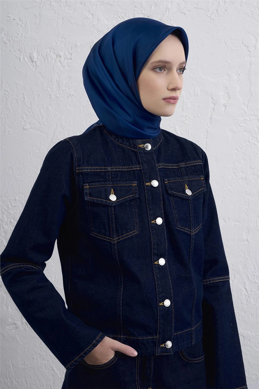 Armine Saf İpek Sura Eşarp 9402d 83 Mavi