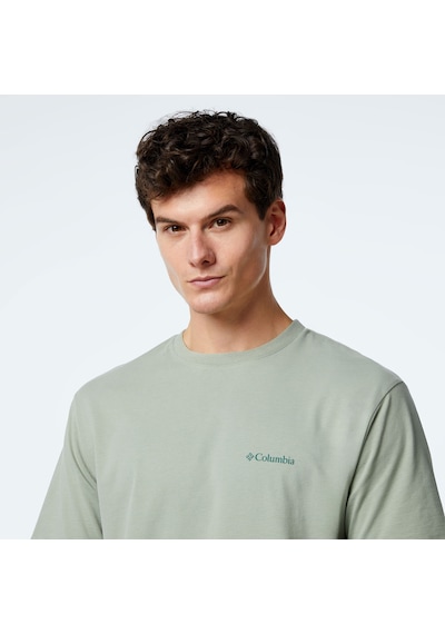 Columbia Csc M Basic Logo Erkek Yeşil Günlük T-shirt - Cs0282 Yeşil